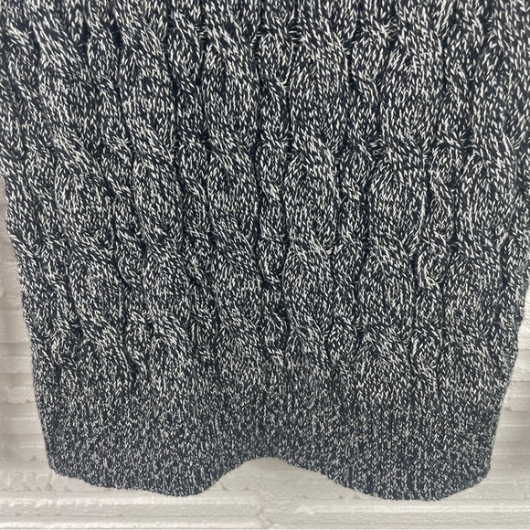 Lands' End Drifter Sweater Black Heather Cable Knit Crewneck Pullover XS - Picture 7 of 16